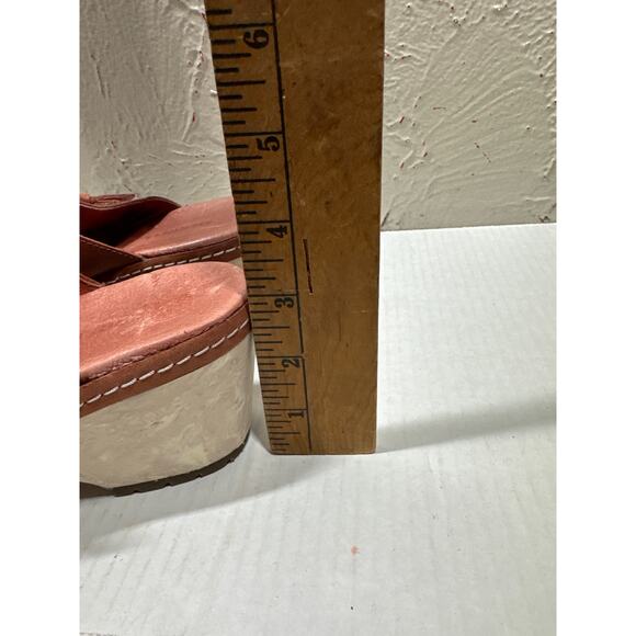 Merrell Womens Leather Slide Open Toe Clogs Sandals Heels Size 8 - Picture 3 of 5